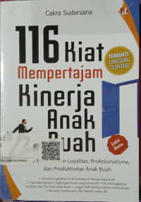 Image of 116 Kiat Mempertajam Kinerja Anak Buah